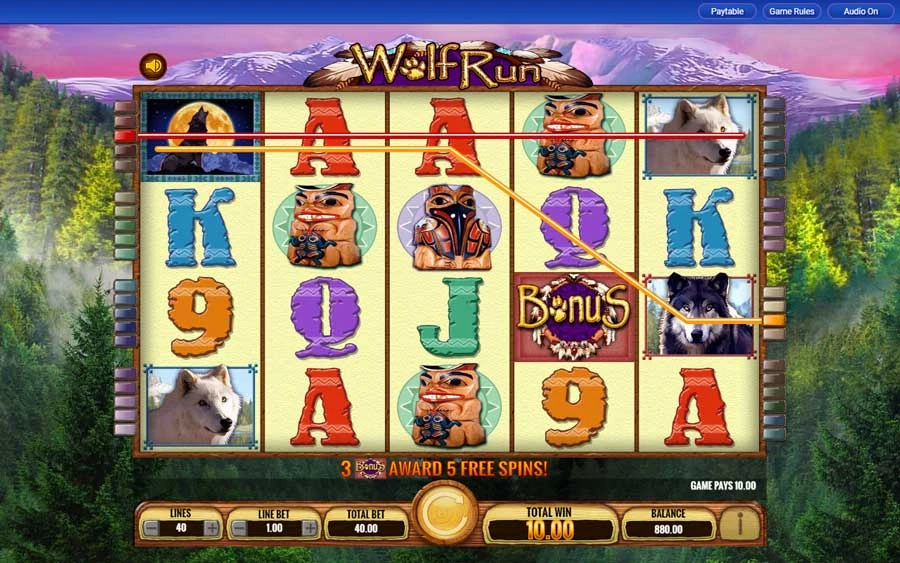 геймплей автомата Wolf Run Slot Megaways