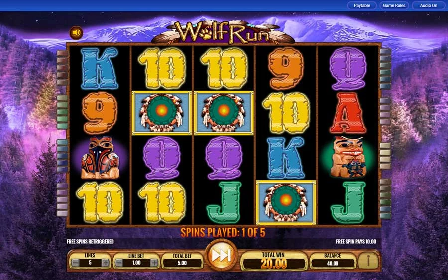 геймплей автомата Wolf Run Slot Megaways